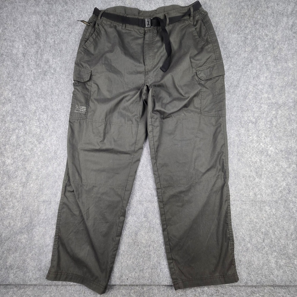 Karrimor Cargo Pants Mens XL Dark Olive Green Relaxed Fit Hiking Utility Pocket